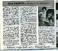 Picture of Article about Vasso Argyris and his family in USIA World, 1970